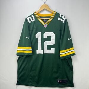 Vintage Nike Green Bay Packers 12 Aaron Rodgers Jersey 2XL